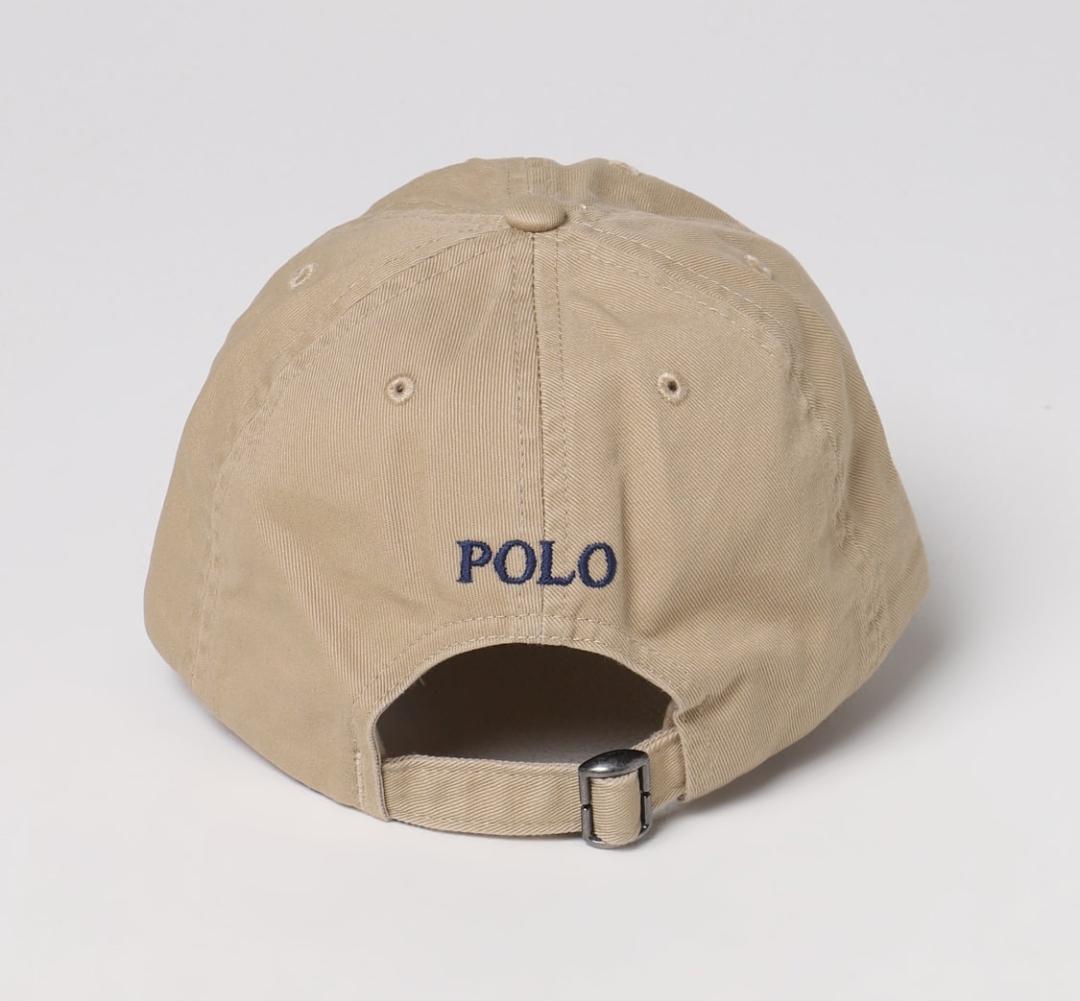 新品 ラルフローレン RALPH LAUREN ロゴ キャップ 帽子 ベージュ