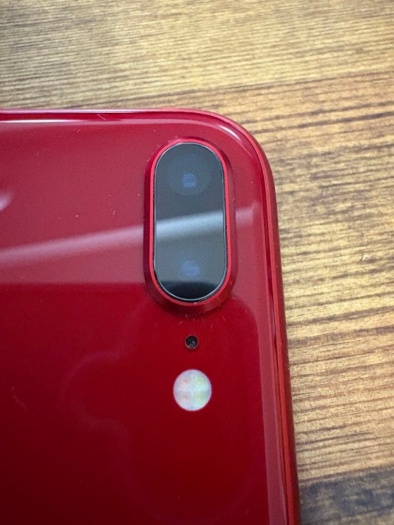 iPhone 8 Plus レッド + ブルーライトカットガラス