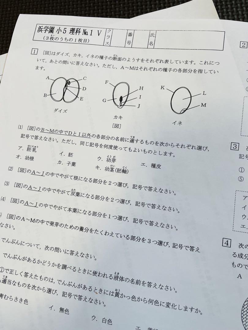浜学園　小4　最新版　2023年　3科目　Vクラス復習テスト 算数　国語　理科 浜学園 小4 最新版 2023年3科目 Vクラス復習テスト 算数 国語