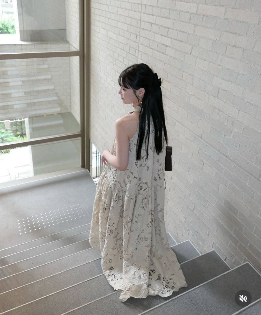 緊急大幅値下げ! Acka flower lace dress S Acka
