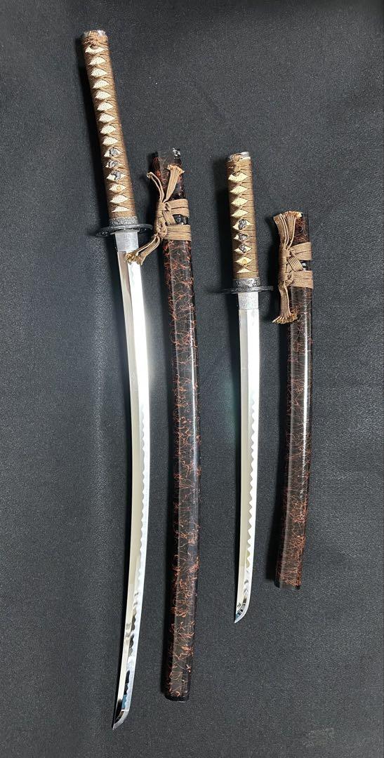 模造刀セット　 打刀脇差2本セット 　長さ約104cm /70cm L12-10 模造刀 打刀と脇差2点セット 鞘付き長約104cm /69cm LD18