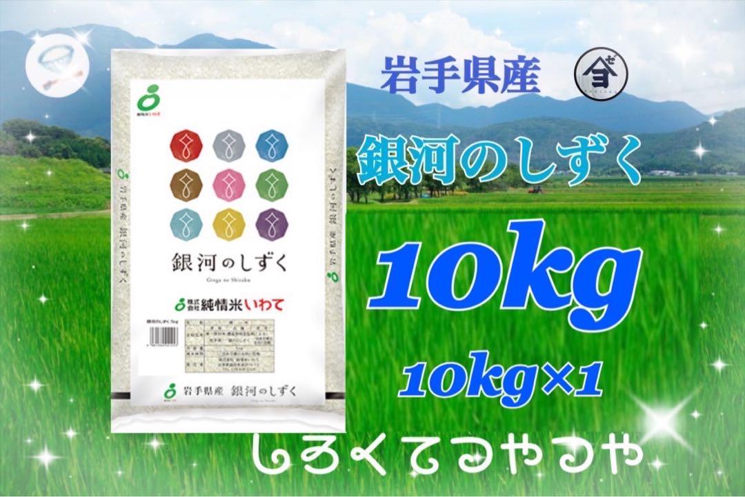お米　精米【岩手県産銀河のしずく10kg 】（10kg×1) 7年連続特A！