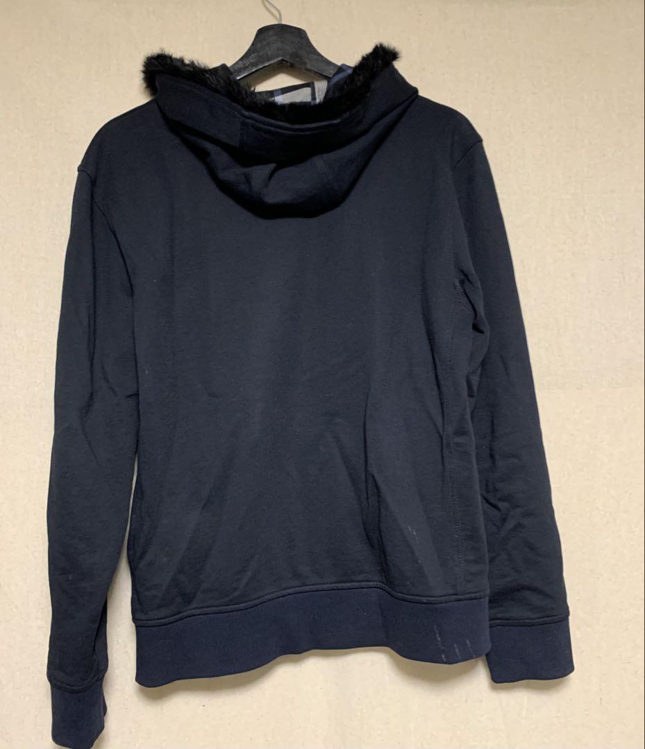 BURBERRY BLACK LABEL ファー付きパーカー