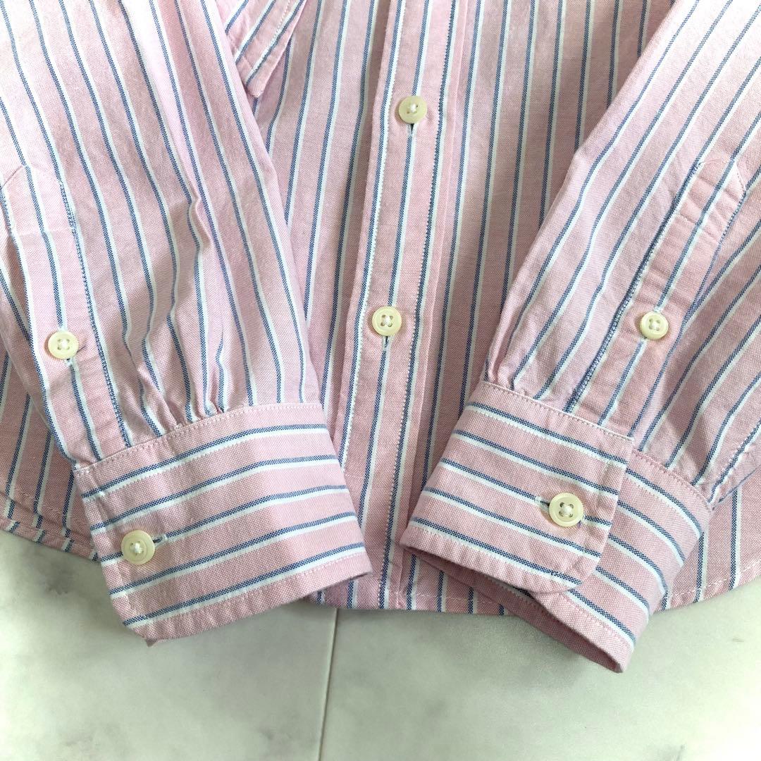 美品 ポロラルフローレン 現行 ボウタイ ストライプ シャツ ポニー刺繍