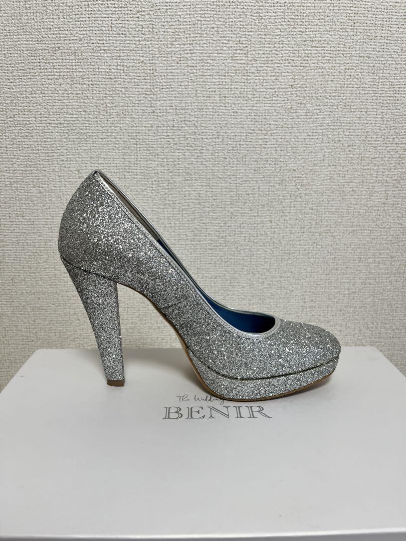 BENIR 22cm グリッター シルバー　パンプス　33