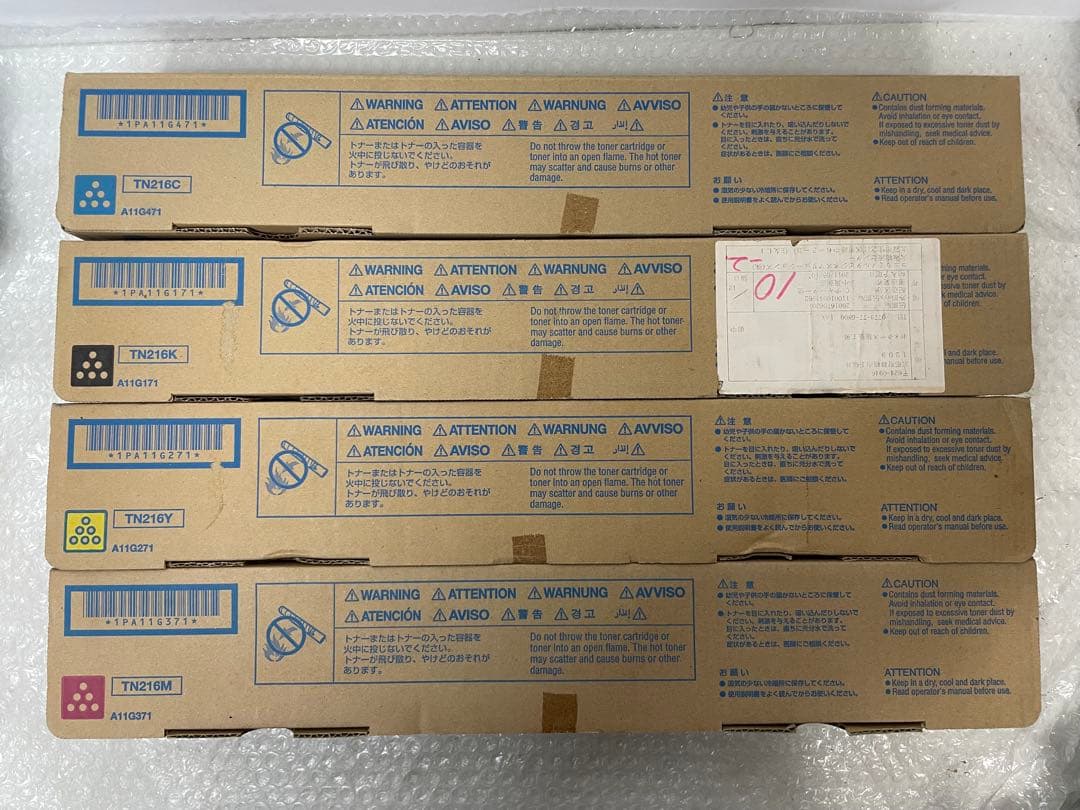 KONICA MINOLTA TN216 トナー 4色セット目立った傷や汚れなし
