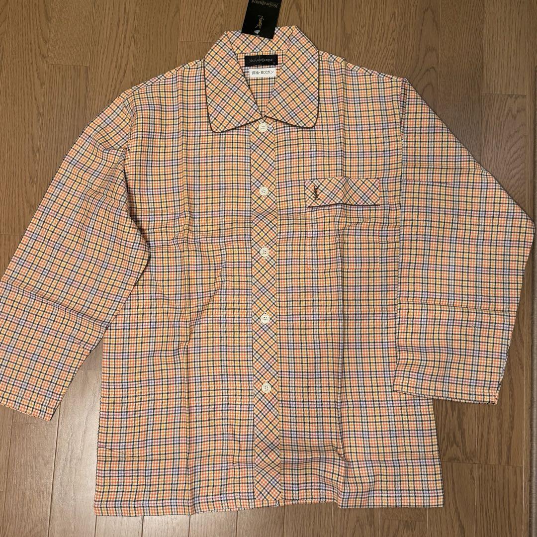激安】 YVES SAINT 2色セット チェック柄パジャマ LAURENT