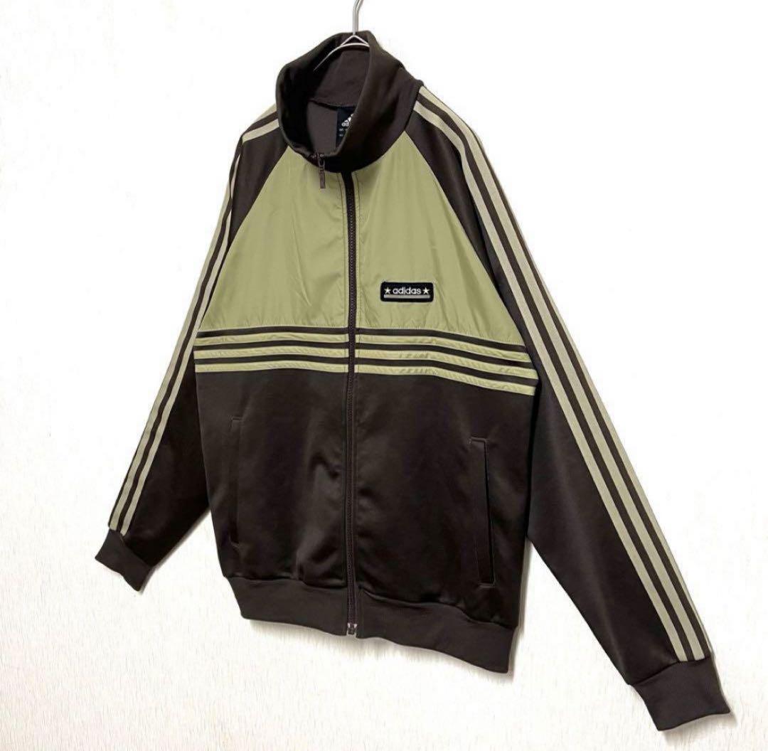 【激レアデザイン‼️】美品 adidasトラックジャケット 茶 M ガイコツ 古着