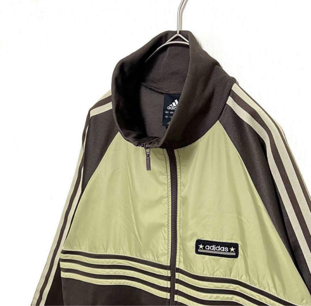 【激レアデザイン‼️】美品 adidasトラックジャケット 茶 M ガイコツ 古着