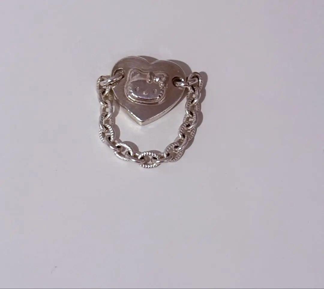 LANIE Kitty heart plate Ring silver 指輪