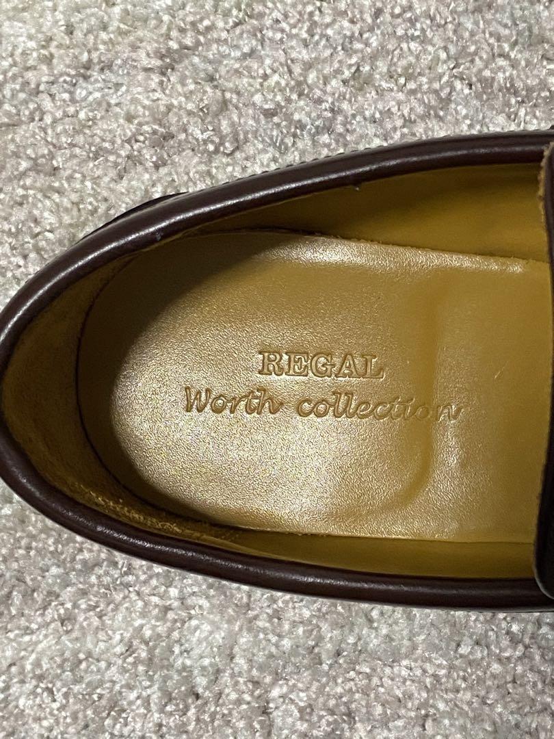 REGALダークブラウン レザー ローファー バックル付き