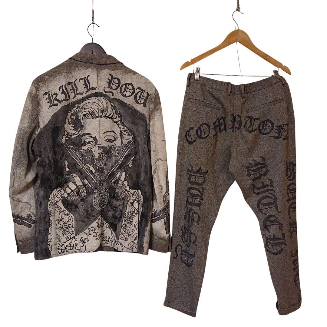 総柄 アート スーツ セットアップ チカーノ 自由の女神 ローライダー