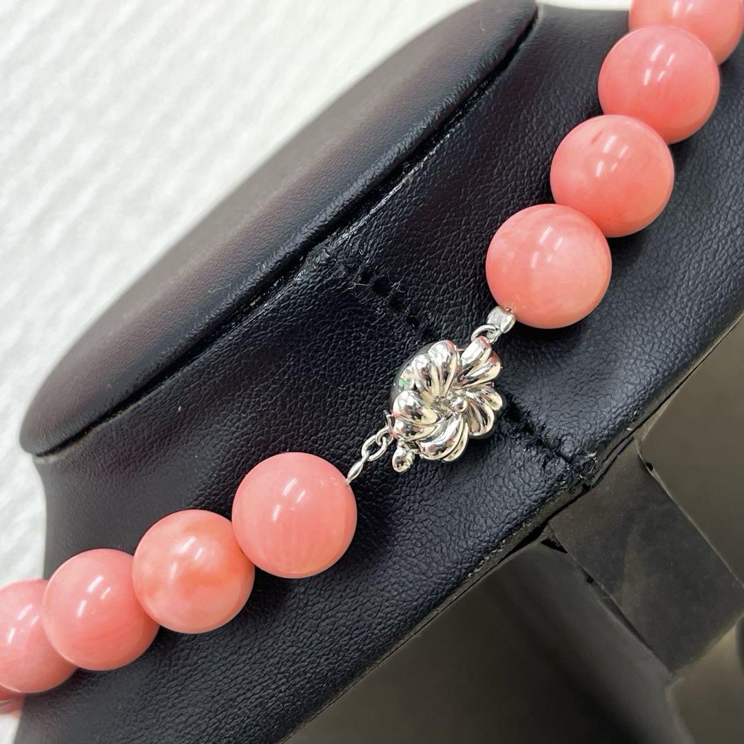 ⭐️サンゴ ネックレス アクセサリー K18WG金具 大玉 レディース ⭐️サンゴ ネックレス アクセサリー K18WG金具 大玉 レディース