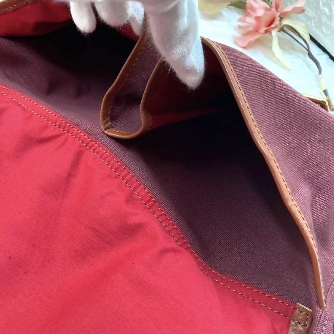 美品！A.P.C. アーペーセー キャンバス×レザー ショルダーバッグ メンズ
