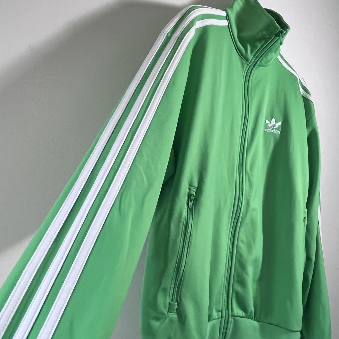 adidas トラックジャケット　トレフォイル　ライトグリーン　M 新品　美品