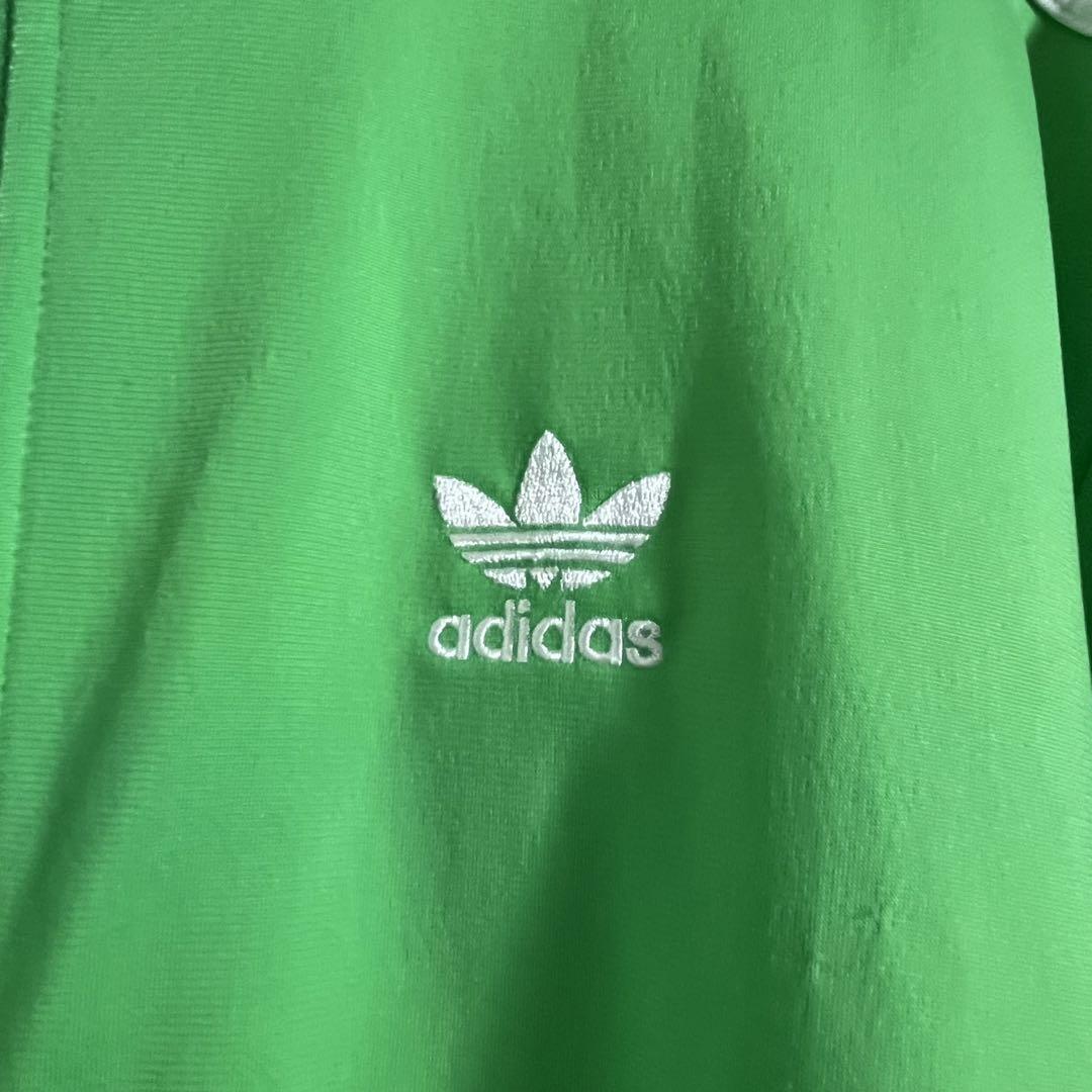 adidas トラックジャケット　トレフォイル　ライトグリーン　M 新品　美品