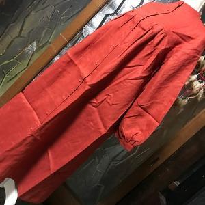 【新品送込】TUTIE. 麻100% ソリッドカラームジ ヨーク切り替え れんが