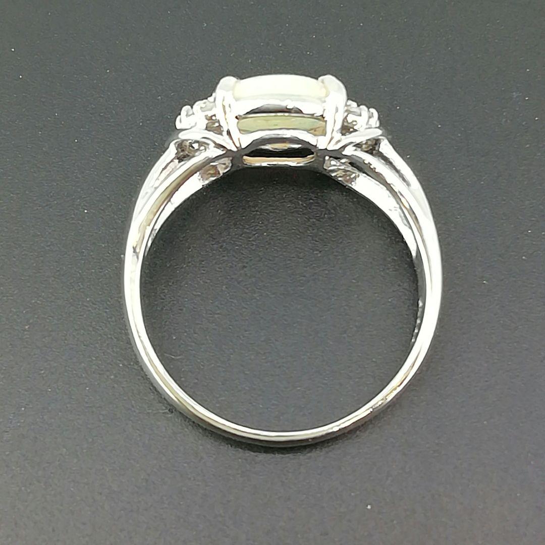 Pt900◯オパール0.91ct✨ダイヤ0.10ct✨リング◆シンプル綺麗リング 画像5