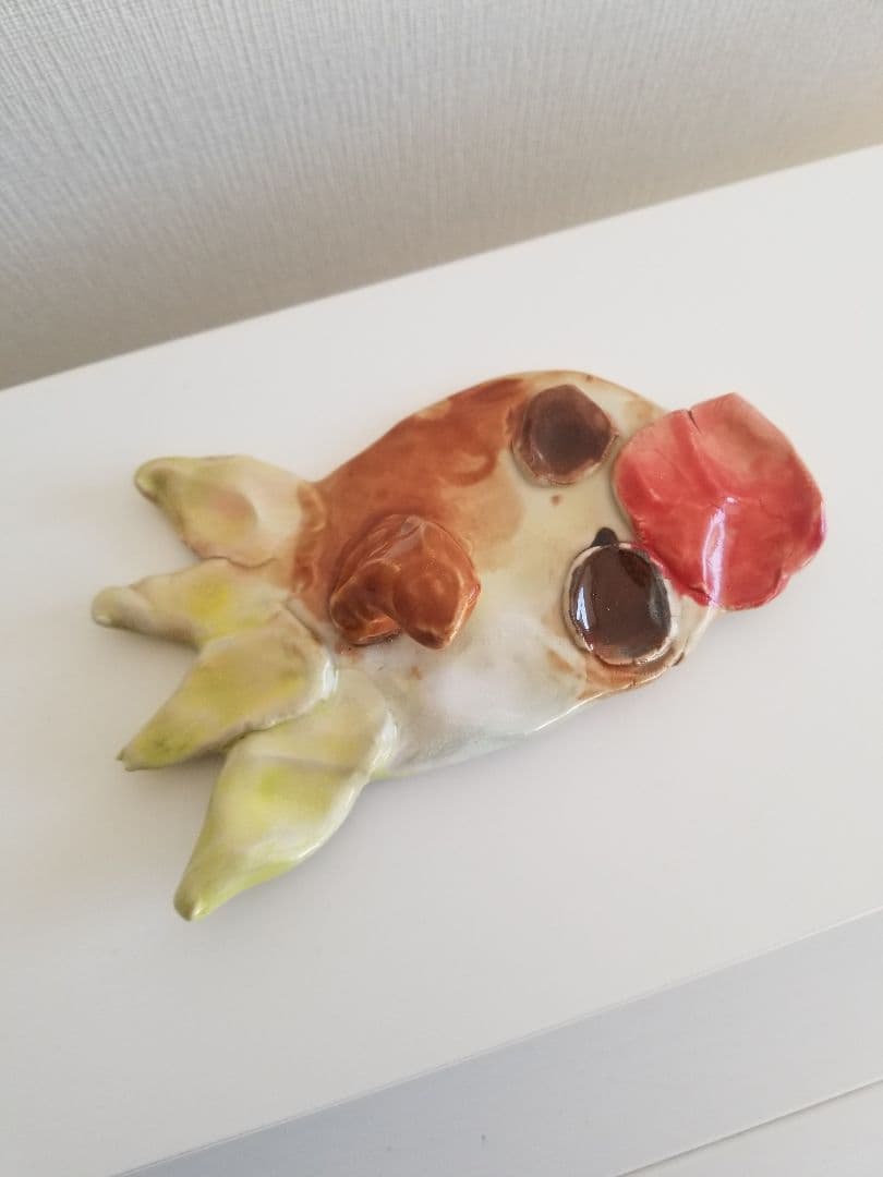 Poma 壁掛け ウォールアート 陶器 犬 一点物 作家