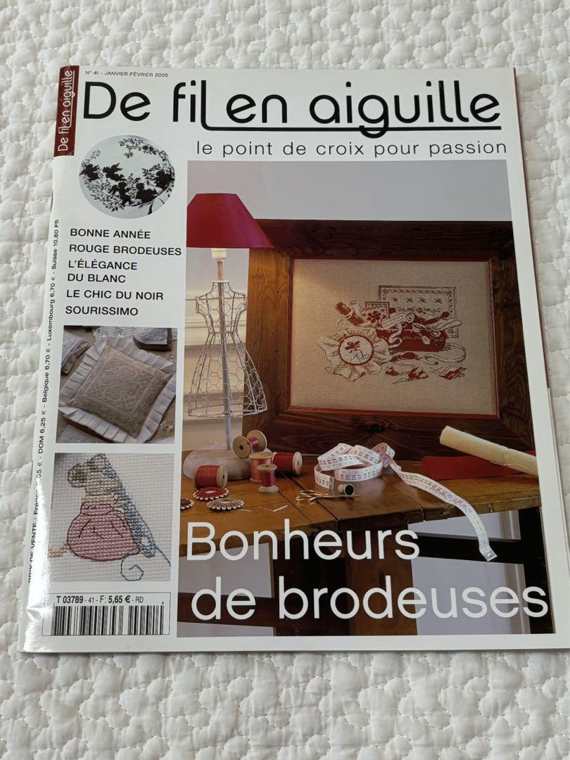 De fil en aiguille　クロスステッチ雑誌　洋書3冊セット De fil en aiguille クロスステッチ 雑誌 洋書 - メルカリ