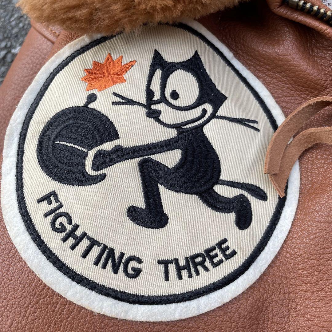 AVLEEXFHY FELIX CAT ボンバージャケット 牛革 S 画像5