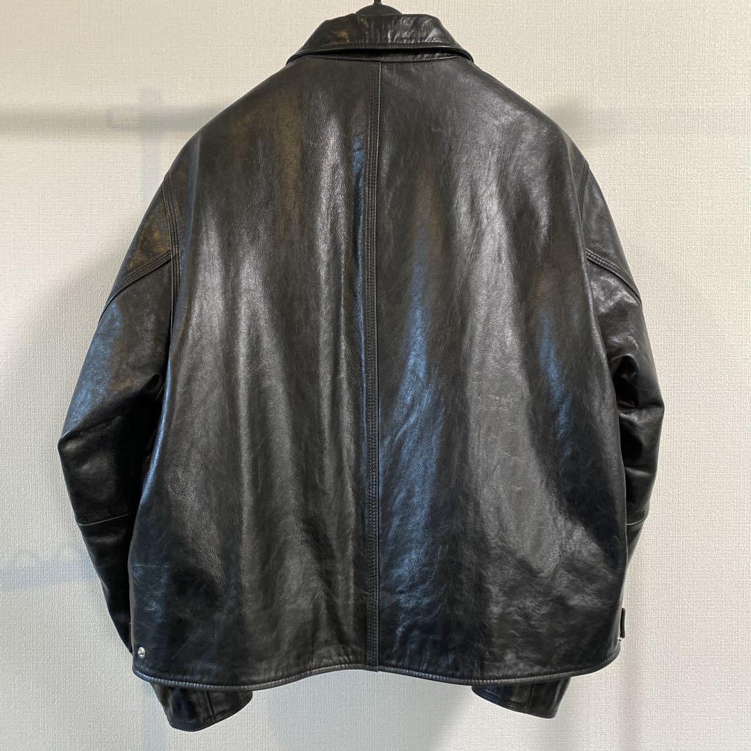 stussy 25ss GARAGE JACKET LEATHER Mサイズ