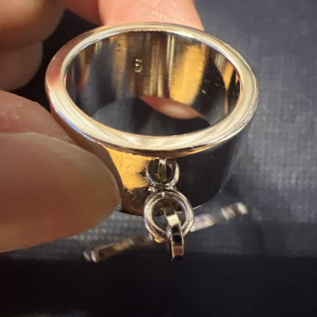 Christian Dior 美品 ロゴチャーム付きシルバーリング - メルカリ
