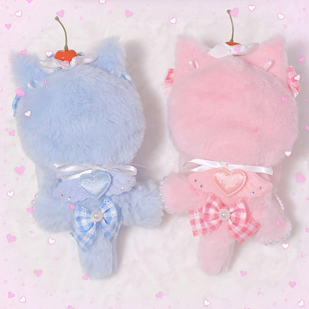 16cm おすわり ぬい服 着ぐるみ 裏地付き ねこ耳 A-113 着ぐるみ ねこ おすわり ぬい服 16cm マスコット ぬいぐるみ