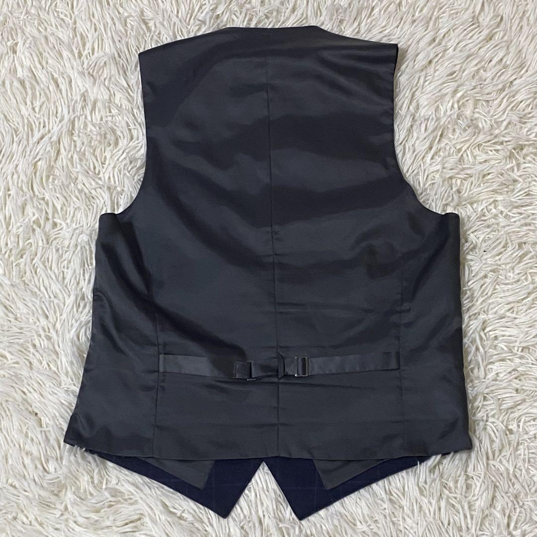 【美品】✨ オリヒカ　3ピース　セットアップ　ネイビー　チェック　M