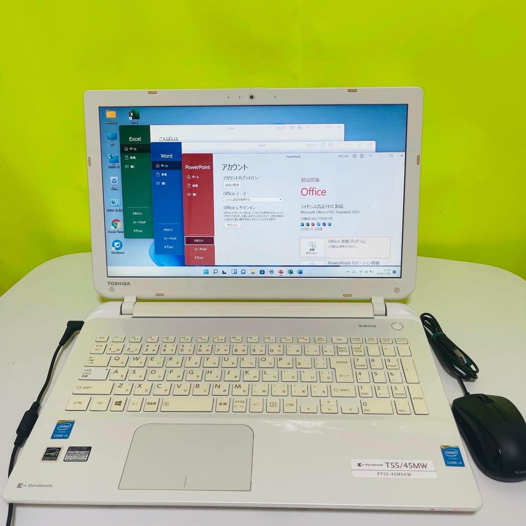 T131 ToshibaノートパソコンSSD Windows11オフィス付き