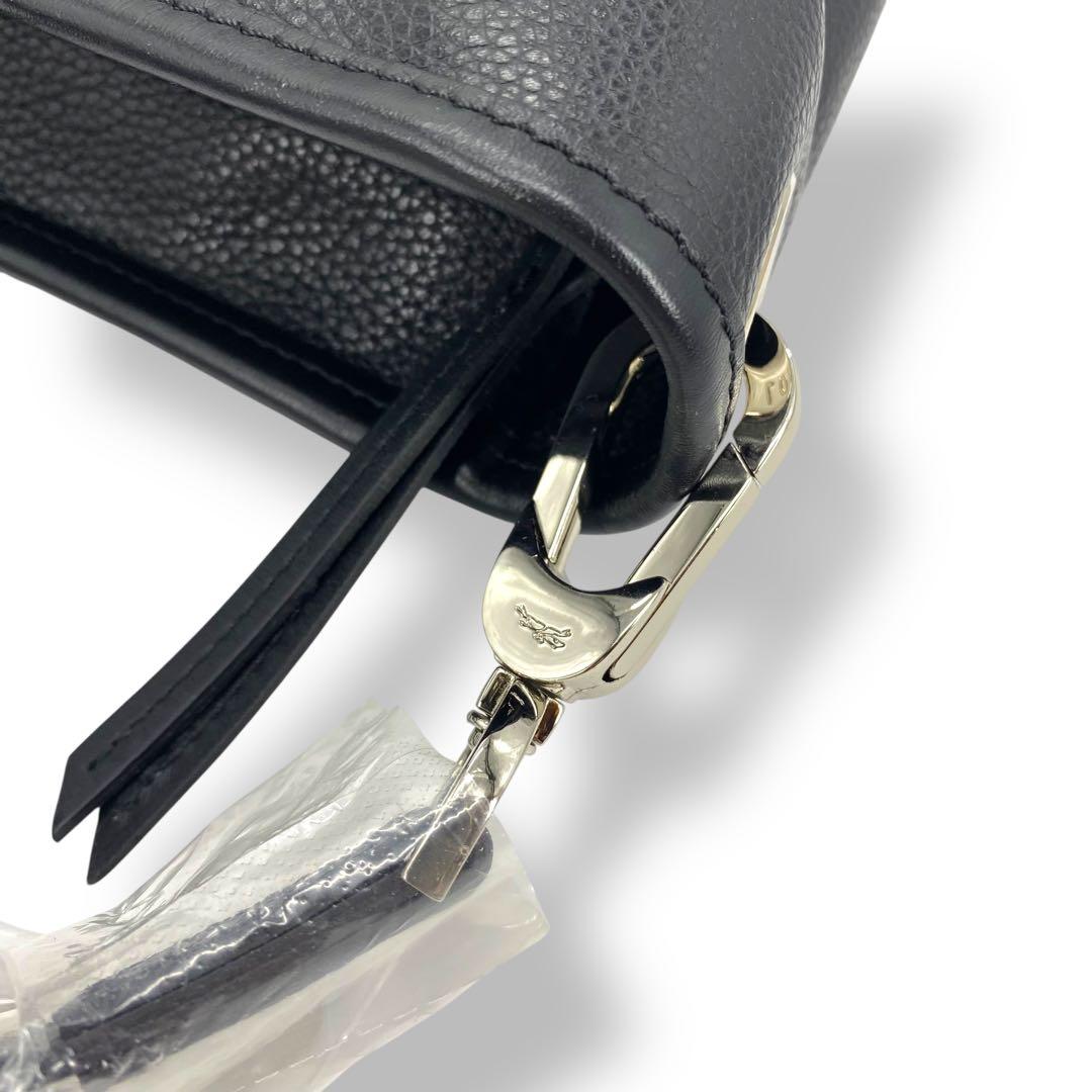 【未使用級】ロンシャン トートバッグ 2way オールレザー ブランドロゴ 黒色 【未使用級】ロンシャン トートバッグ 2way オールレザー ブランドロゴ 黒色