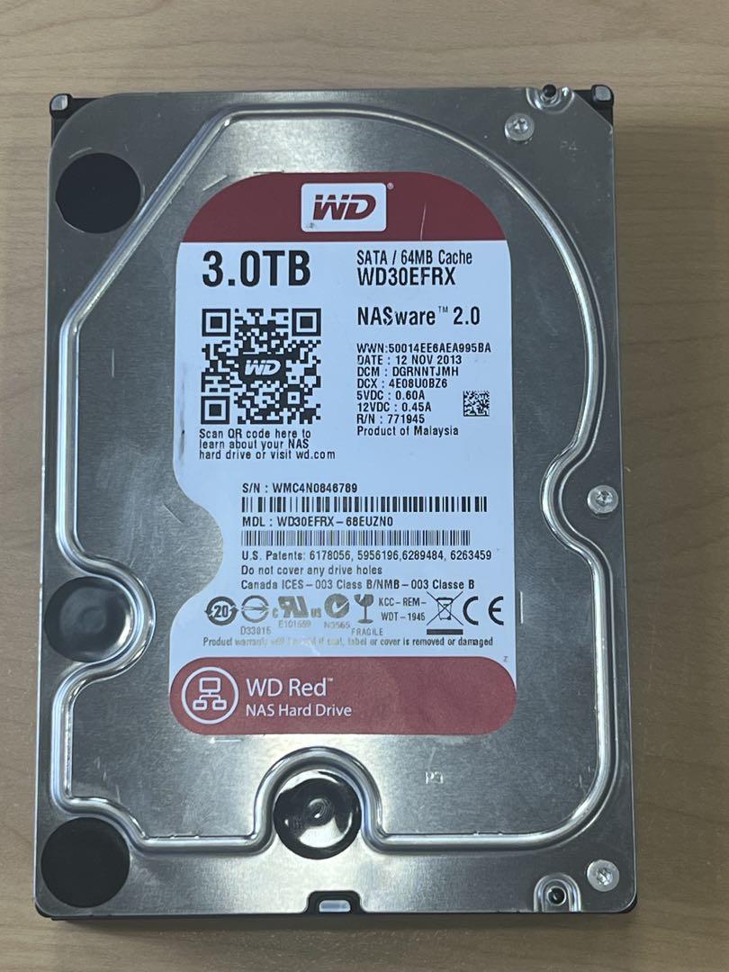 WD Red 3.0TB WD30EFRX NASハードドライブ