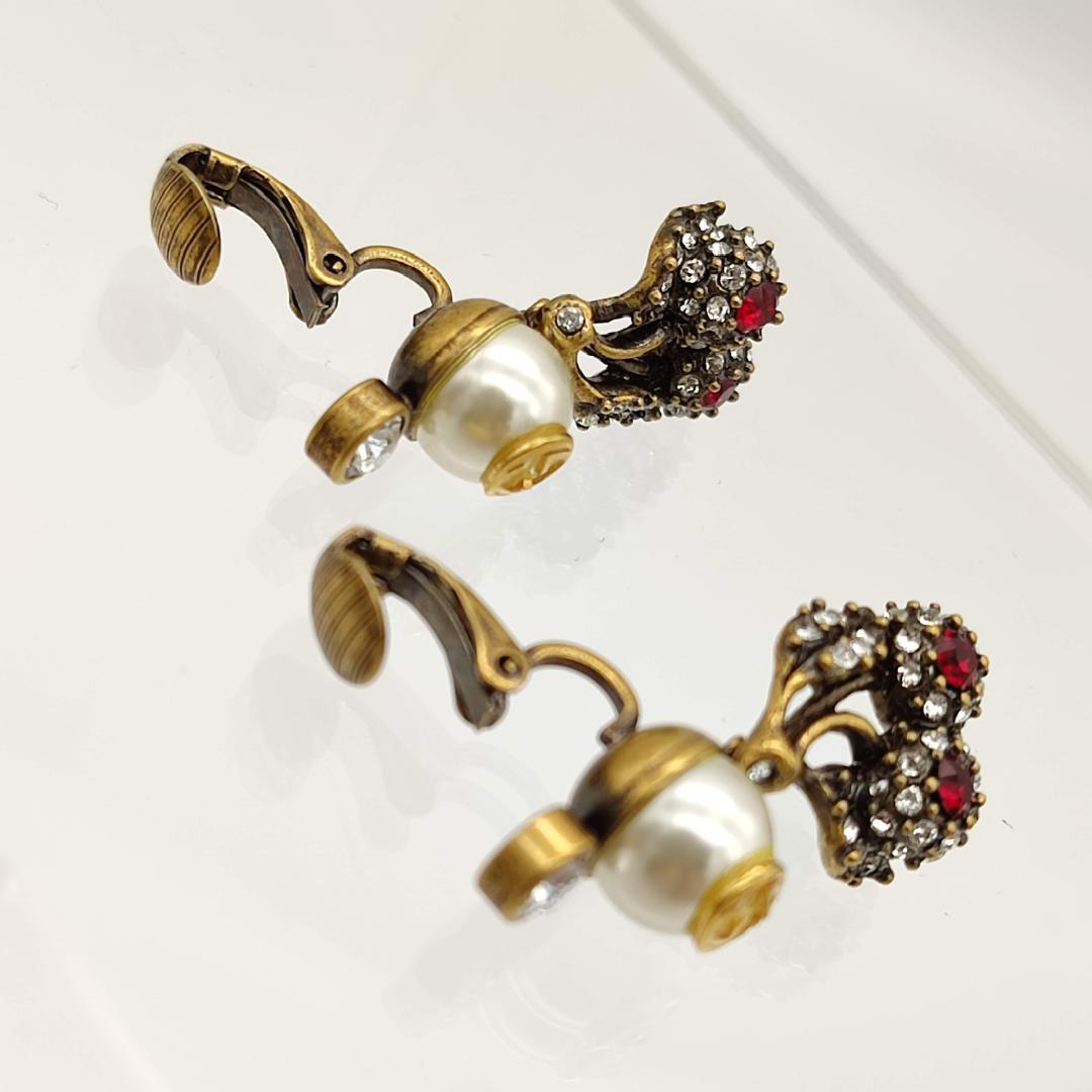 定番通販 美品 GUCCI グッチ イヤリング チェリー×パールモチーフ ヴィンテージ z0jHT-m69385339987 安いお買い得