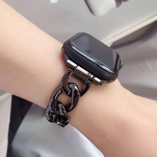 アップルウォッチバンド/ブラック【42mm/44mm】チェーン ベルト - メルカリ アップルウォッチバンド/ブラック【42mm/44mm】チェーン ベルト - メルカリ