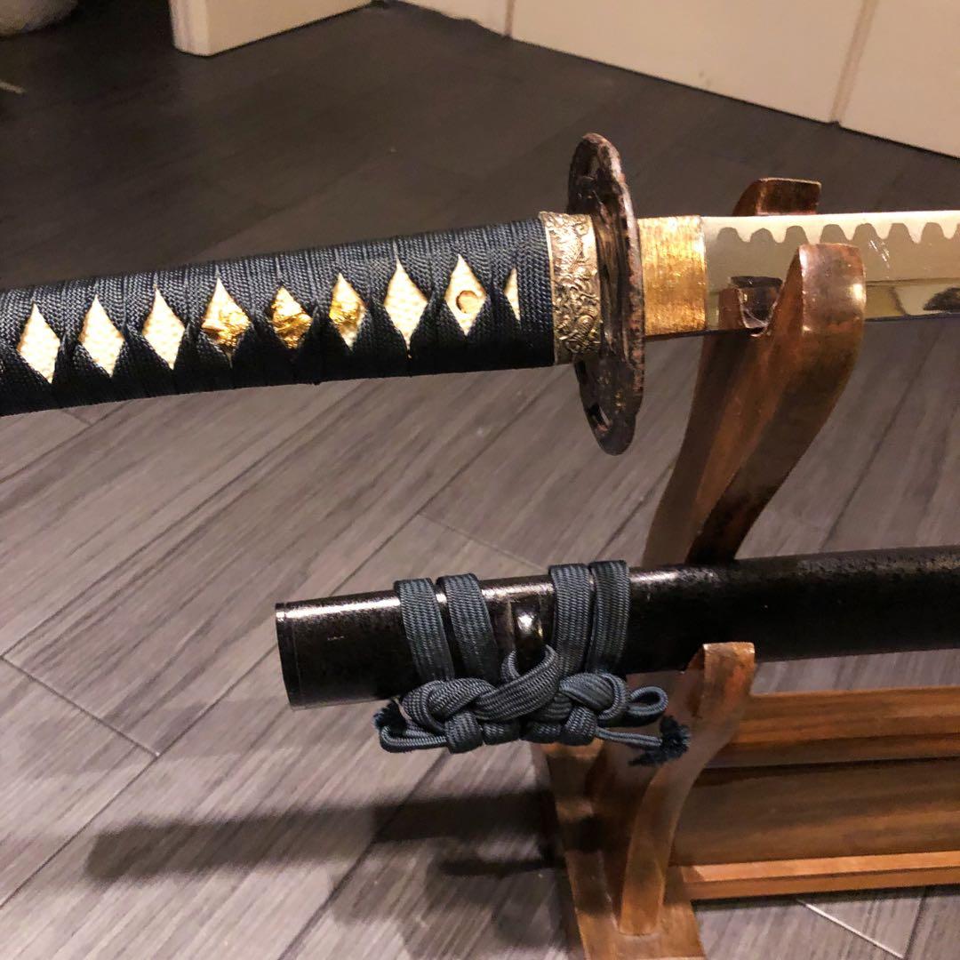 本格模造刀 太刀 居合刀 本研波刃 緑拵え 刃長 本格模造刀 太刀 居合刀 本研波刃 緑拵え 刃長