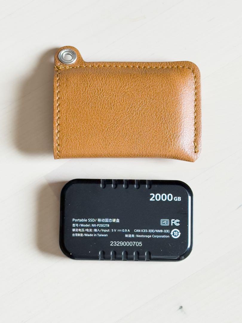 Nextorage ポータブルSSD 2TB レザーケース付き NX-P2SE