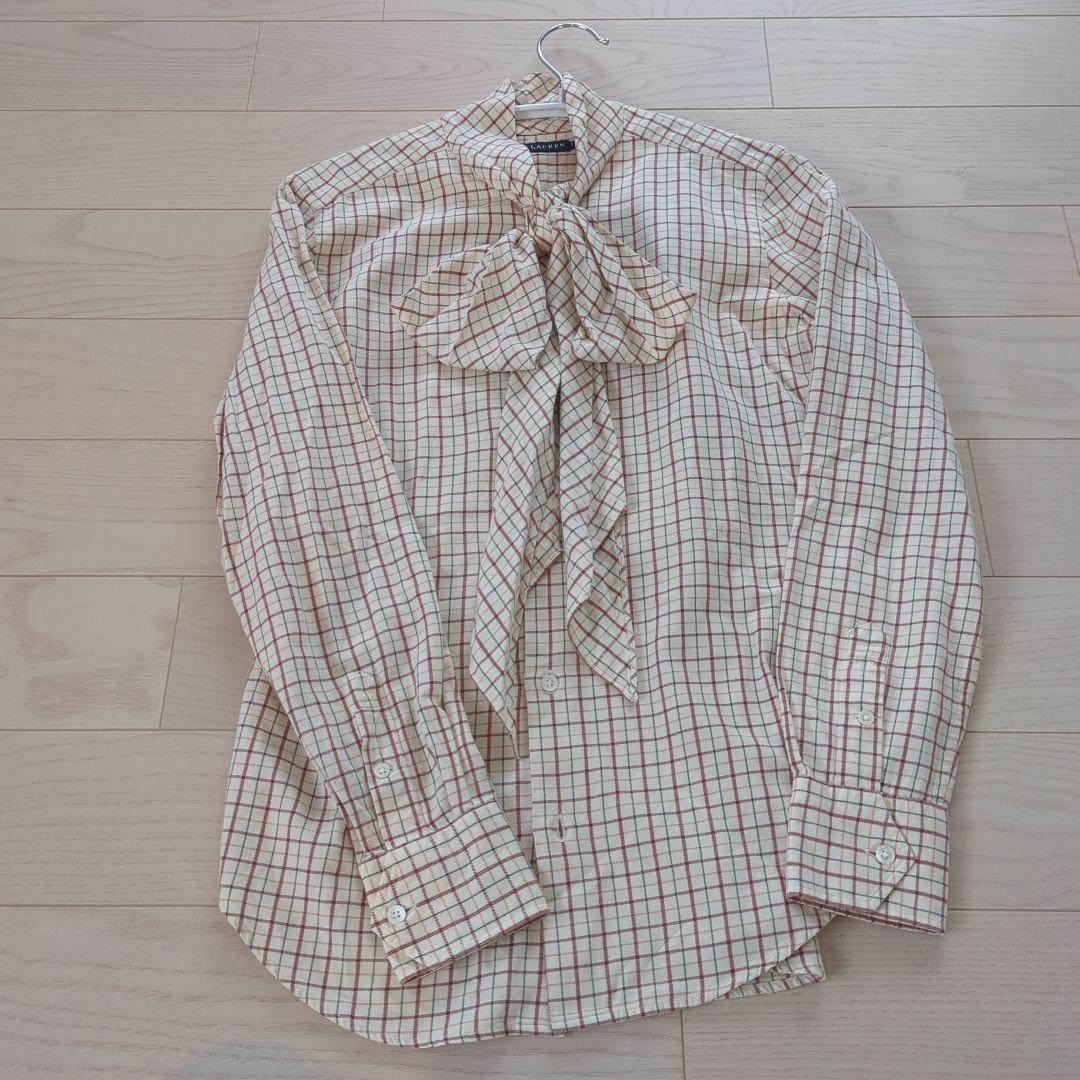 Ralph Lauren ベージュリボンチェックシャツ