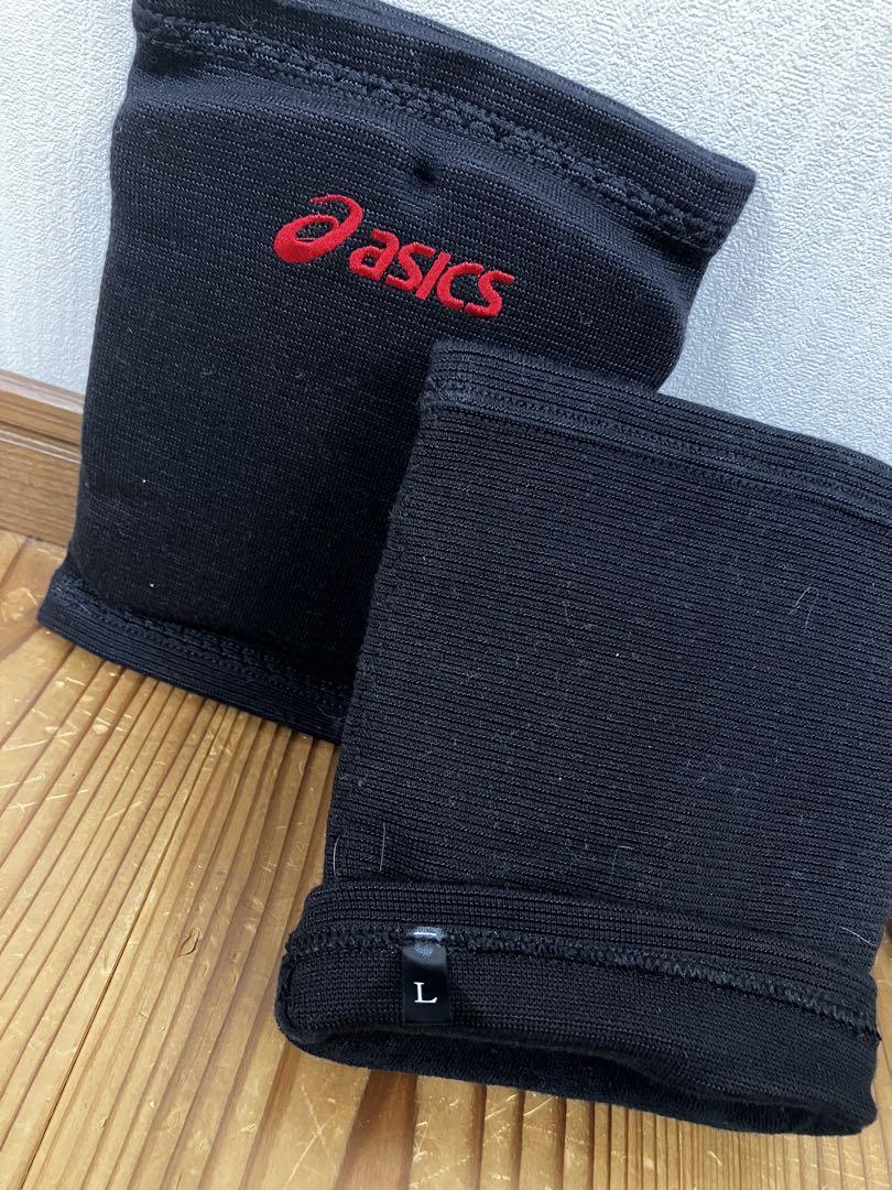 asicsバレーボールシューズ　膝サポーター2セット