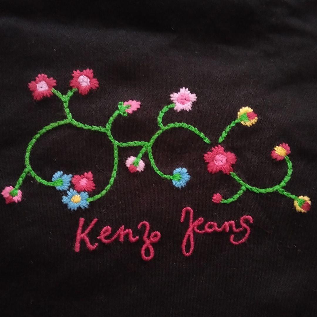 KENZO  ウール花刺繍ジャケット　サイズM   日本製 正規品 KENZO ケンゾー ブラック(ケンゾー Jacket 花柄