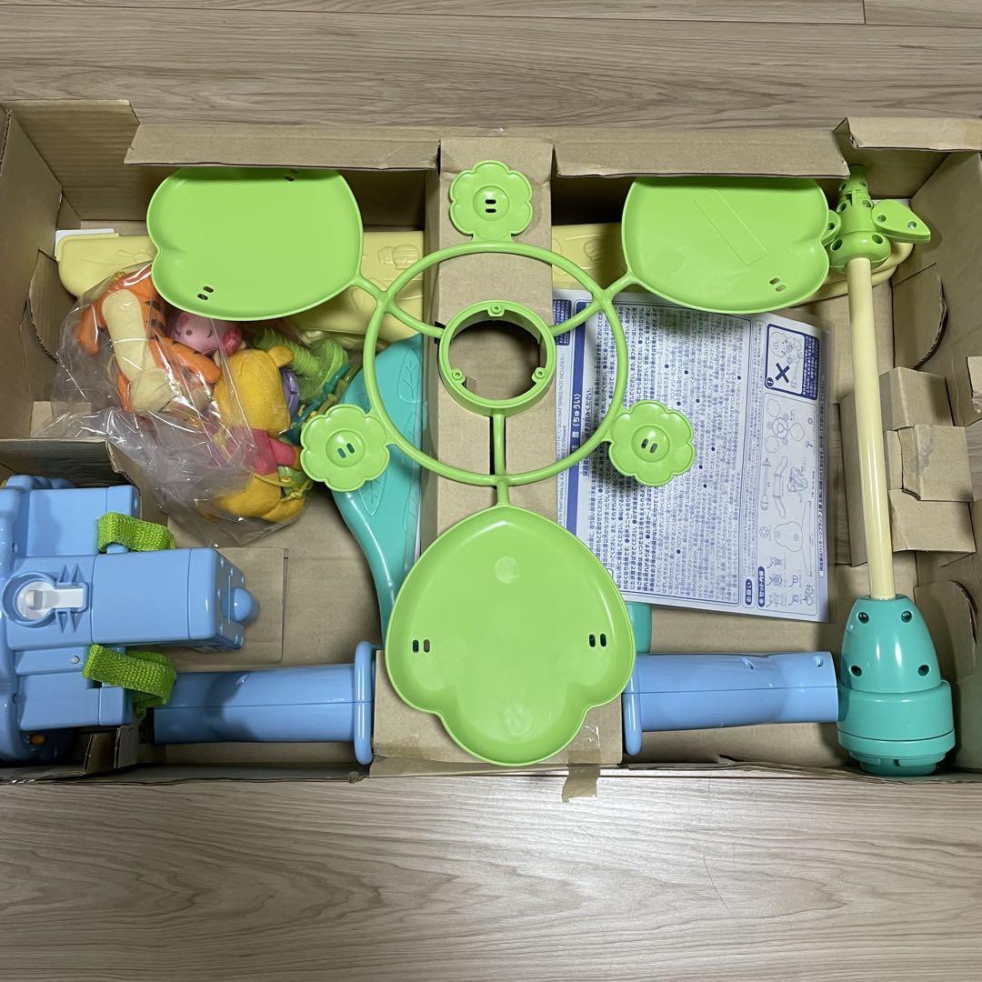 【美品】タカラトミー えらべる回転6WAYジム 音楽機能付き　プーさん　メリー