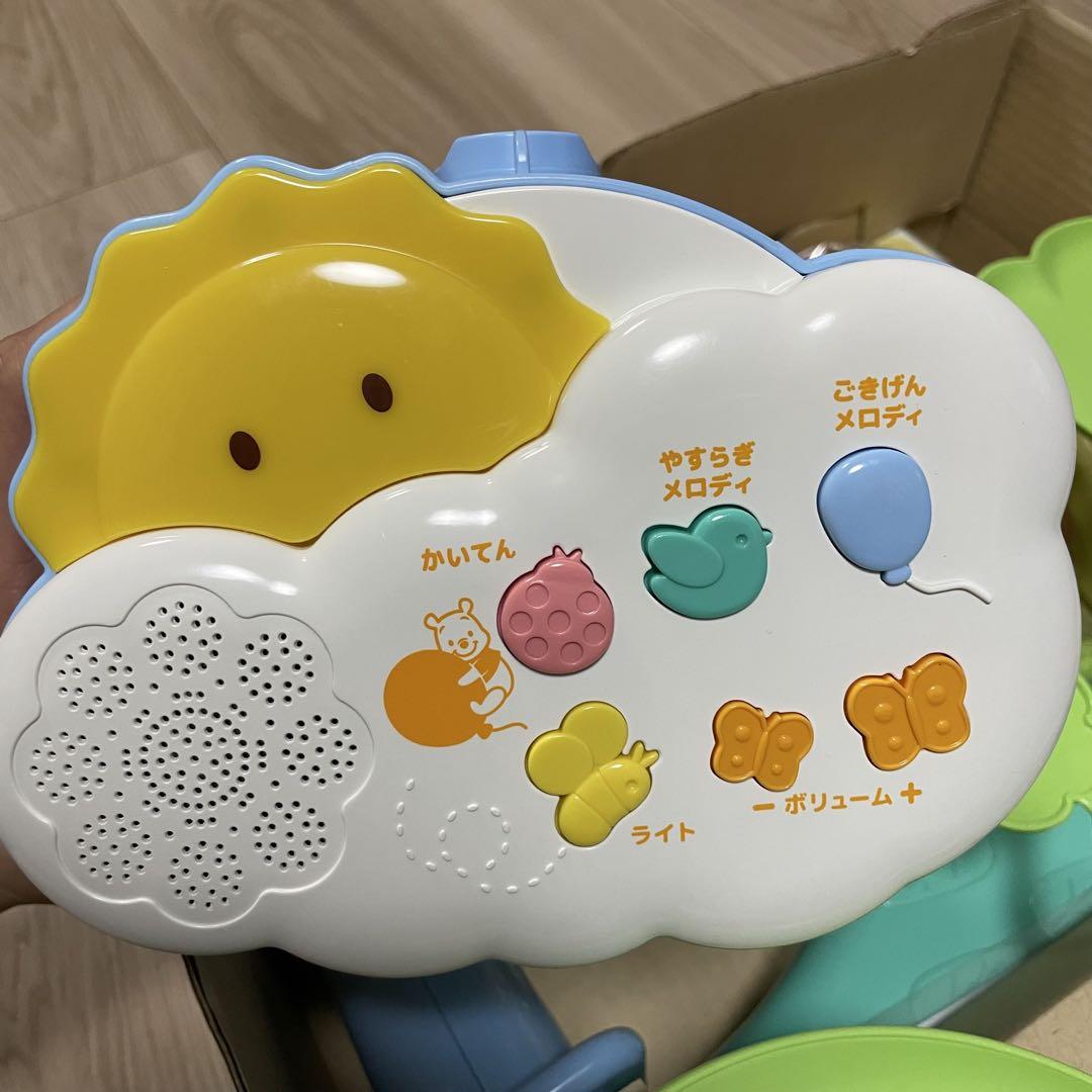 【美品】タカラトミー えらべる回転6WAYジム 音楽機能付き　プーさん　メリー