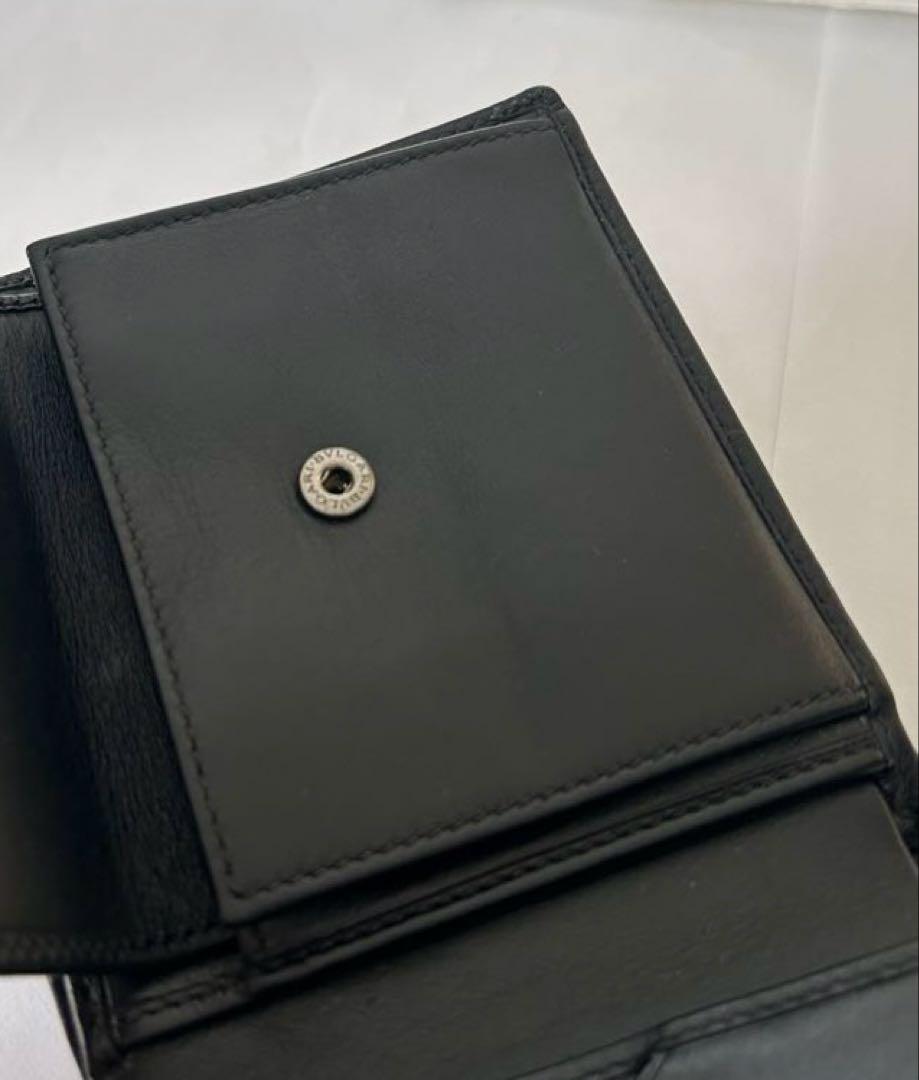 BVLGARI ブルガリ　レザー 二つ折り財布 黒