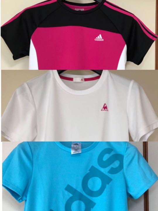 メルカリ 美品3枚セット Adidas等トレーニングウェア レディース Tシャツ カットソー 半袖 袖なし 2 100 中古や未使用のフリマ