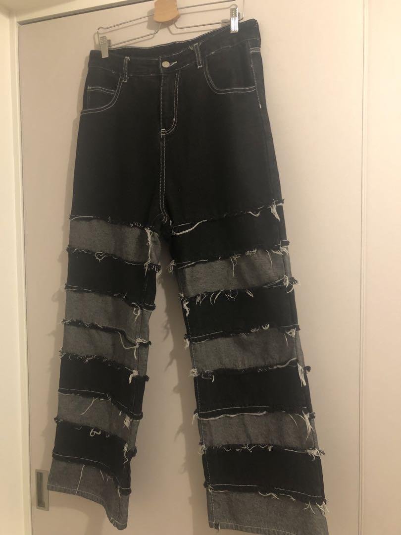 パッチワークデザイン デニムパンツ 8,000円