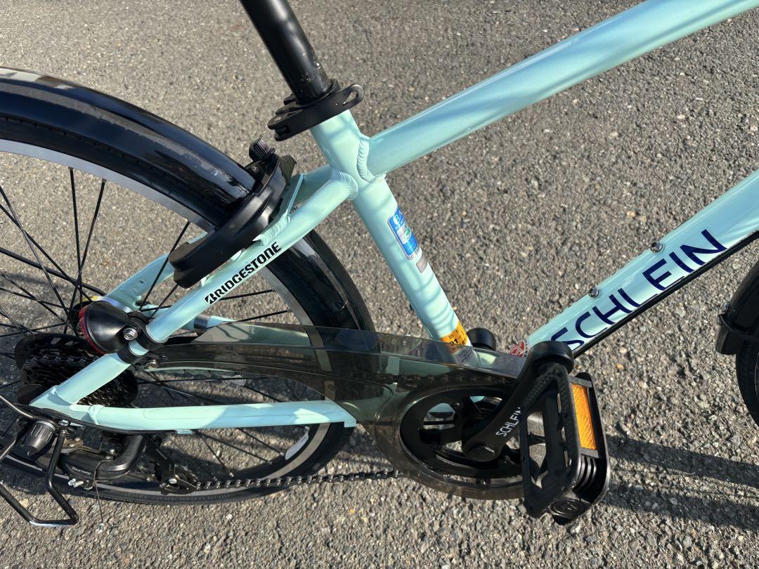 美品！SCHLEIN 子供用自転車 ミントグリーン 前カゴ付き　小学生