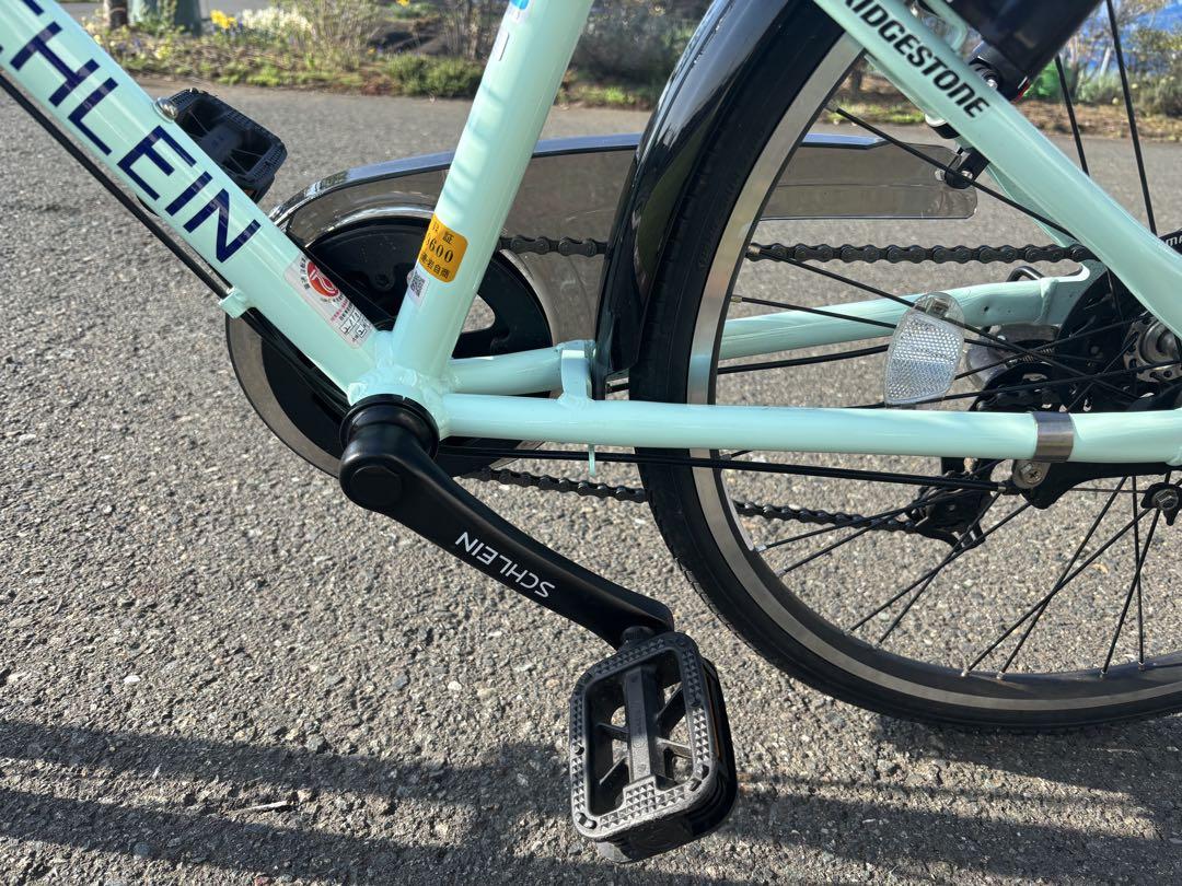 美品！SCHLEIN 子供用自転車 ミントグリーン 前カゴ付き　小学生