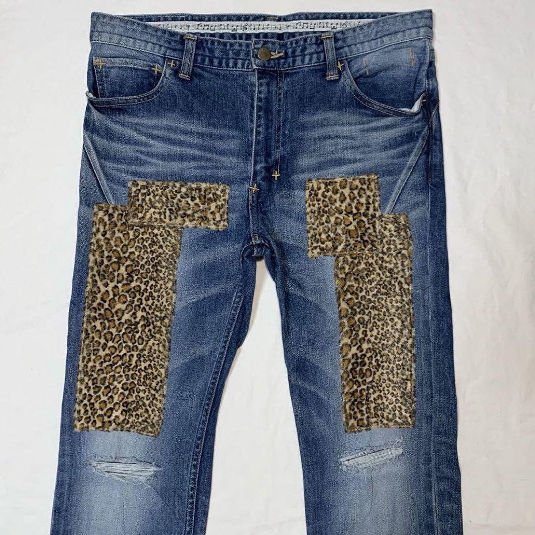 パンツ number nine leopard design denim