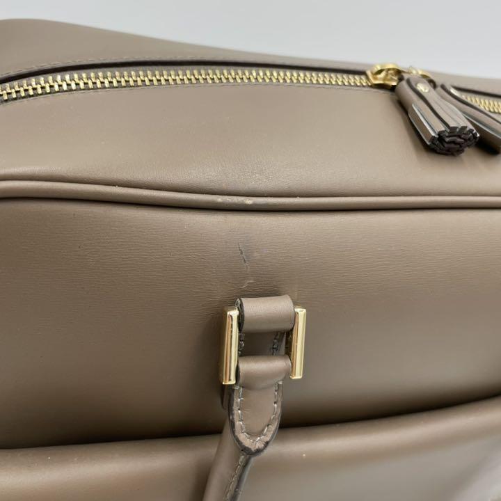 レディース ANYA レザー 2way 保存袋 l8oik-m69423663006 HINDMARCH カーカー グレージュ サトーハン