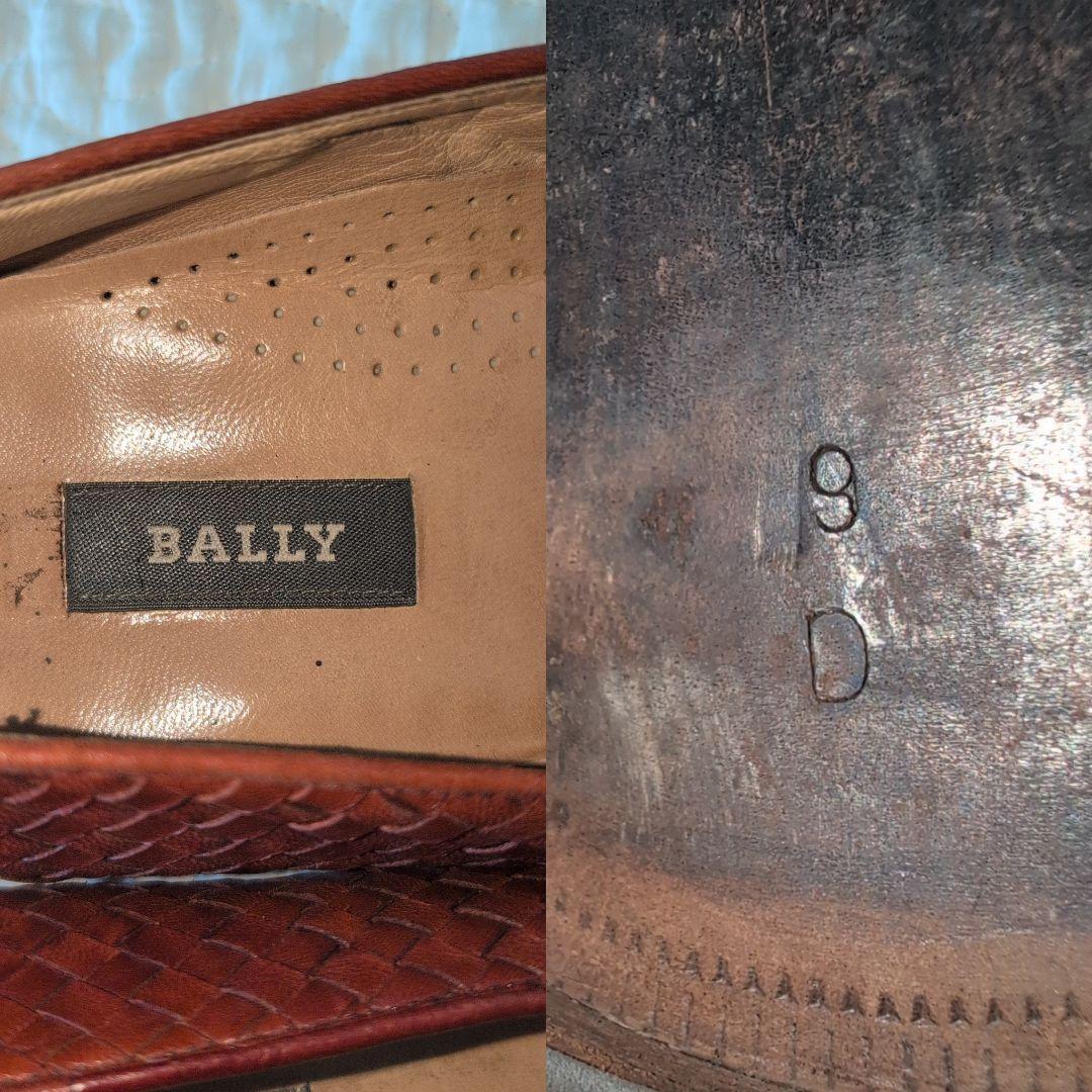 BALLYバリー　ローファー　編み込みレザー　タッセル　ブラウン 9D 27cm