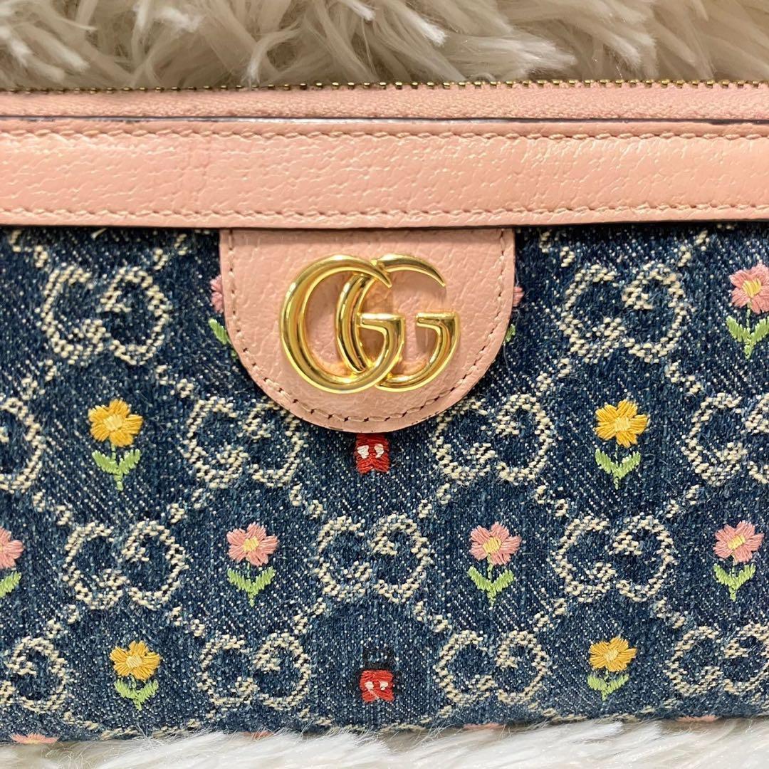 ✨日本限定/美品/現行✨グッチ 長財布 オフィディア GG マーモント デニム
